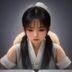林知编，91美女被操内容平台主编，深色短发，专注神情，简约办公室背景